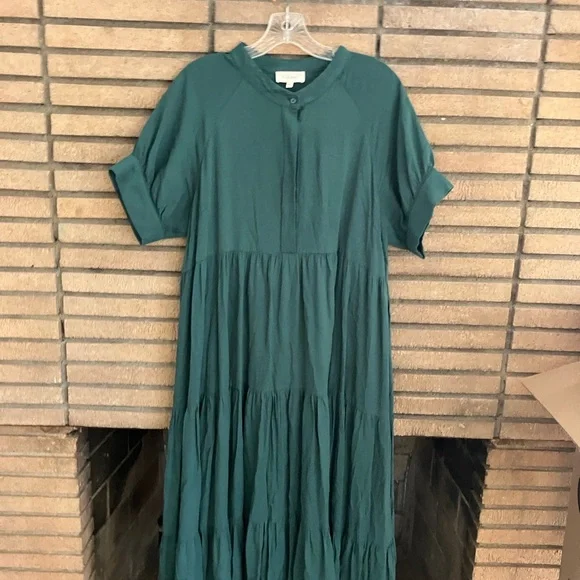knee length dresses for ladies Cara Smocked Midi Dress in Yellow main image 1